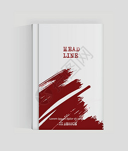 扑通扑通红色抽象设计水彩传单小册子染料背景创意插图造型打印名片插画