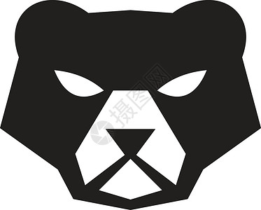 美洲熊属美籍黑熊头动物哺乳动物野生动物艺术品插图插画