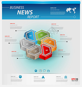 业务信息图表模板展示数据商业统计小册子报告网络插图教育打印背景图片