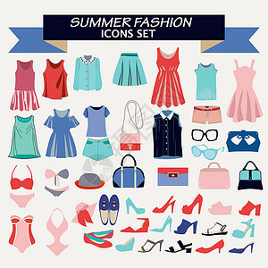 夏季女装及配饰时装系列背景图片