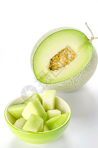 白色的绿瓜水果饮食绿色西瓜食物热带蔬菜背景图片