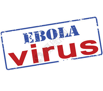 埃博拉病毒红色矩形墨水邮票蓝色橡皮背景图片