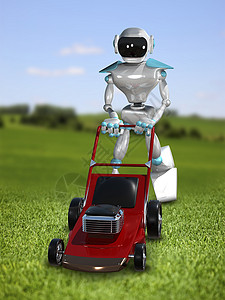 机器人割草机3D 说明 机器人草坪造影机背景