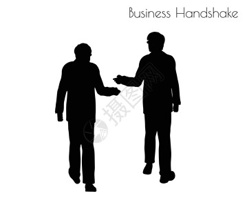 握手剪影商务握手 pos 中的人男性冒充剪影手柄商业工作阴影扣子男人插图插画