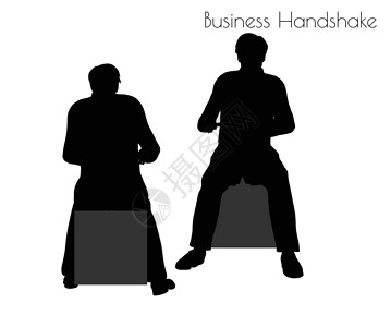 POS商务握手 pos 中的人职业男人剪影男性手柄工作冒充扣子插图阴影插画