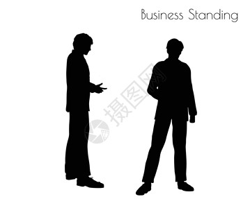 商业站立 pos 的人姿势工作冒充男人插图职业剪影阴影就业男性背景图片