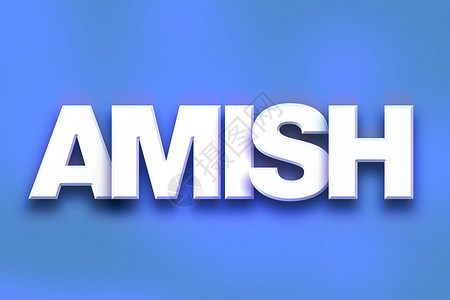 Amish 概念色彩多彩的字词艺术背景图片