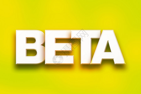 Beta 概念色彩多彩的字词艺术背景图片