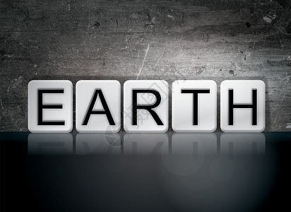 地球平铺字母概念和主题背景图片