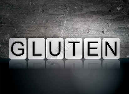 Gluten 平铺字母概念和主题背景图片