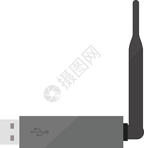 便携路由器适配器 USB 无线插画
