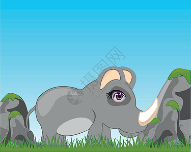 格莱特上的犀牛背景图片