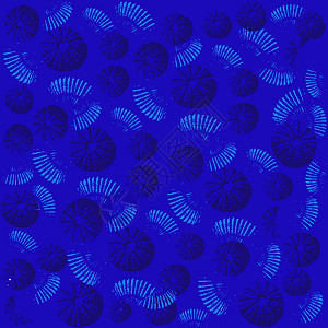 夏季设计的海贝壳背景海洋假期绘画收藏海滩插图艺术白色热带蓝色背景图片
