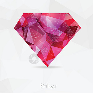钻石 多边形几何符号三角形奢华投标珠宝海报宝藏广告折纸石头样本背景图片