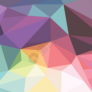 抽象多彩三角几何背景三角形风格彩虹墙纸黄色马赛克正方形装饰粉色平方背景图片