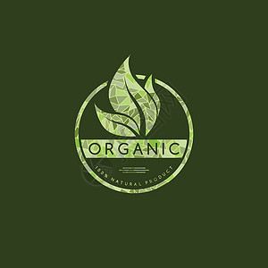 生态友好的自然标签有机产品贴纸日志环境标志叶子活力艺术生物茶叶图标绿色世界背景图片