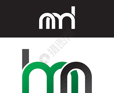 首字母链接重叠大写徽标绿色黑色创造力公司营销网络圆圈创新圆形小写金子品牌背景图片