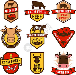 农场新鲜牛肉背景图片