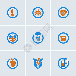 危害图标医疗图标 Se收费营养累加器防御微生物心电图温度有氧运动孩子父母设计图片