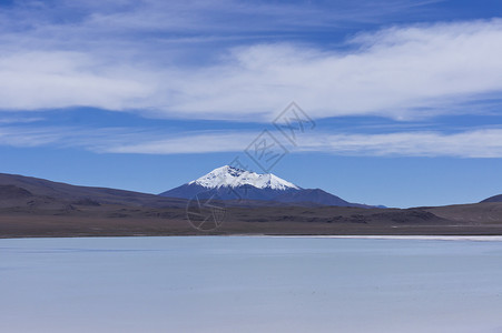 玻利维亚 南美洲湖泊高原山脉蓝色海拔拉丁天空沙漠火山背景图片