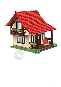 温柔舒适的小房子背景图片
