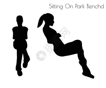 女坐在公园旁的女士摆姿势背景图片