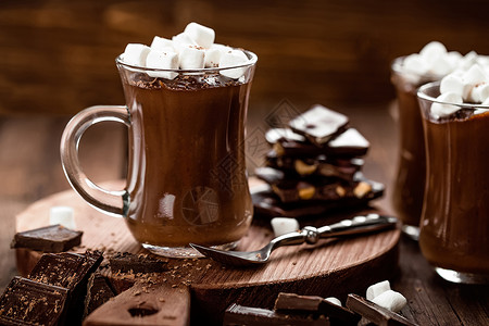 热巧克力热的棕色的高清图片