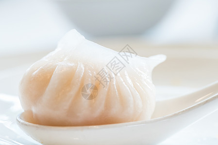 Hagao哈高点心餐厅饺子早餐猪肉白色盘子蒸汽文化食物背景图片