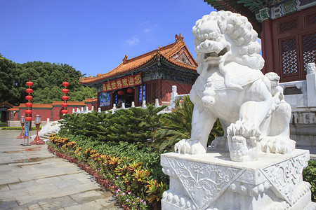 仿制旧夏宫前方的视图 Perfec 的Gardens上帝雕塑房子狮子旅游游客地标模拟艺术旅行背景图片