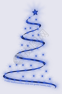 摘要 现代圣诞树 圣诞卡片场景蓝色图案贺卡星星背景图片