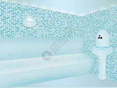 土耳其浴浴室插图背景