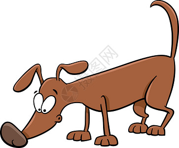 嗅探狗的卡通漫画背景图片