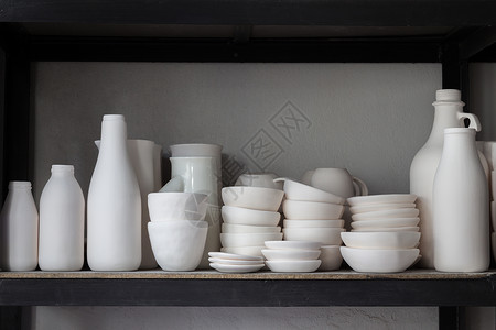 手工制传统瓷原产品产品艺术团体花瓶店铺陶器工艺销售陶瓷白色背景图片