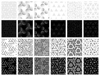 点画矢量无缝模式 se三角形织物圆圈墙纸花香风格插图装饰品多边形奢华设计图片