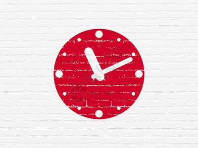 背景墙上的时间概念时钟手表小时建筑日程历史年表红色灰色白色展示背景图片