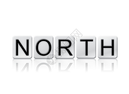 北孤立的平铺字母概念和主题背景图片