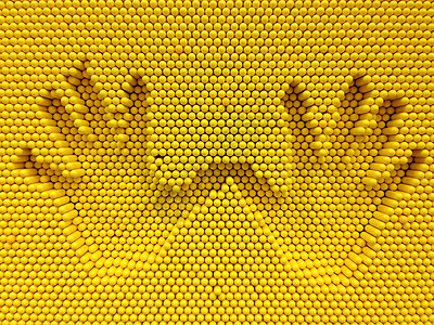 黄针玩具背景上的两张手印背景图片