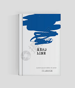蓝色抽象设计造型打印印迹水彩插图背景名片传单墙纸小册子背景图片
