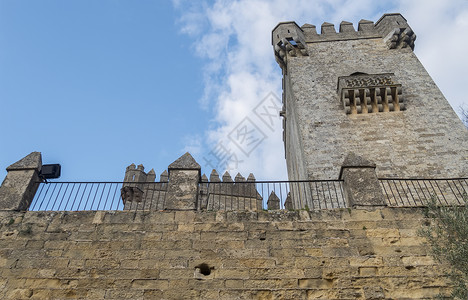 阿莫多瓦阿尔莫多瓦尔德尔里奥城堡 西班牙科尔多瓦防御农村安全村庄历史爬坡遗产地标纪念碑建筑背景