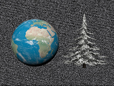 圣诞派对中的星球  3d rende白色插图装饰品背景图片
