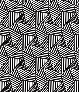 黑色三角形抽象的无缝模式 现代时尚质感几何背景菱形绒布纺织品立方体亚麻桌子打印衬衫对角线木材设计图片
