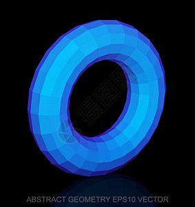 抽象几何 低聚蓝色图象 EPS 10 矢量圆环戒指黑色测量插图几何学多边形长方形等距创造力背景图片