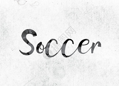 足球手写字体墨水涂画的足球概念背景