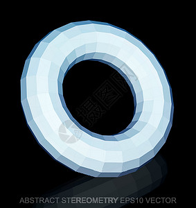 抽象几何低聚白色圆环  EPS 10矢量图反射戒指插图测量几何学长方形创造力黑色蓝色等距背景图片