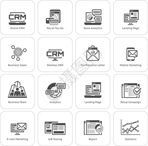 电子商务网页一套商业和营销平面图标界面活动图表信用卡统计生长网站战略网络店铺插画