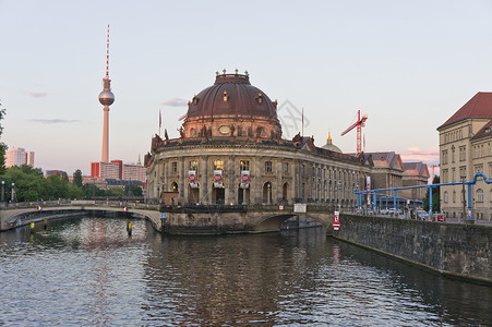 柏林 德国 欧洲目的地景观石屋街道景点城市历史性建筑彩色街景背景图片