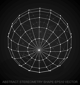 抽象立体形状 白色草图球体 手画3D多边形球体 EPS 10 矢量网格等距插图阴影铅笔长方形黑色金属框架创造力背景图片