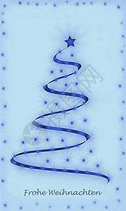 摘要 现代圣诞树 圣诞卡片场景贺卡图案星星蓝色背景图片