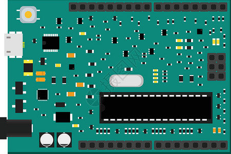 卡斯特尔梅扎诺带微控制器的 DIY 电子 Uno 板电阻器焊接工程半导体电容器编程电气母板电路测试设计图片