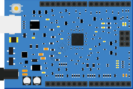 梅利诺尼带微控制器的 DIY 电子 Uno 板电阻器电容器电气焊接测试一诺半导体硬件工程电脑设计图片